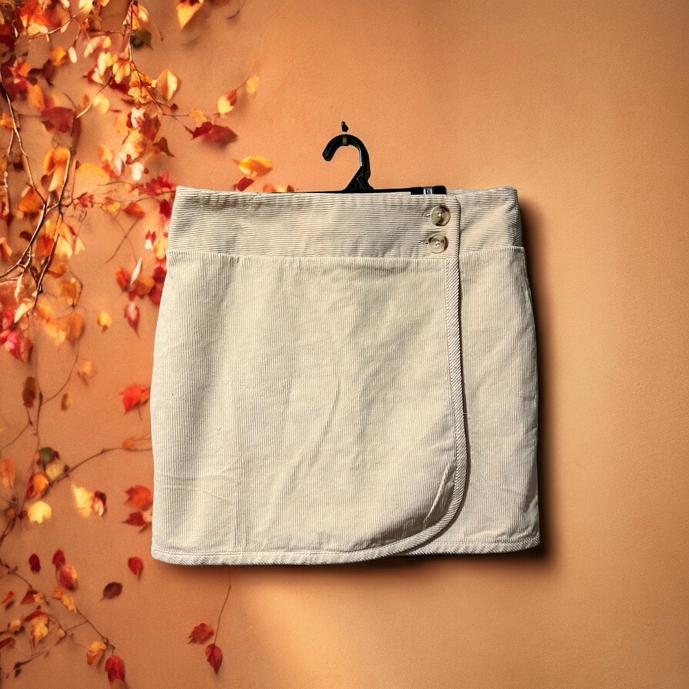 Joe Fresh Cream Corduroy Mini Skirt